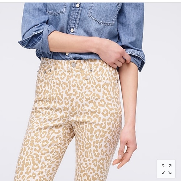 JCrew 10"rise toothpick safari leopard jeans AL936 - Picture 2 of 5